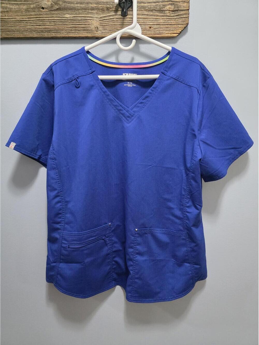Scrubster Ultimate Womens Scrub Top 2xl, Blue
